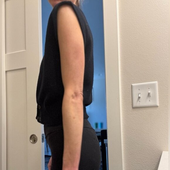 Vintage (like) Babaa/Ozma like Cropped Button Front SweaterVest top XS/S EUC - Picture 10 of 16